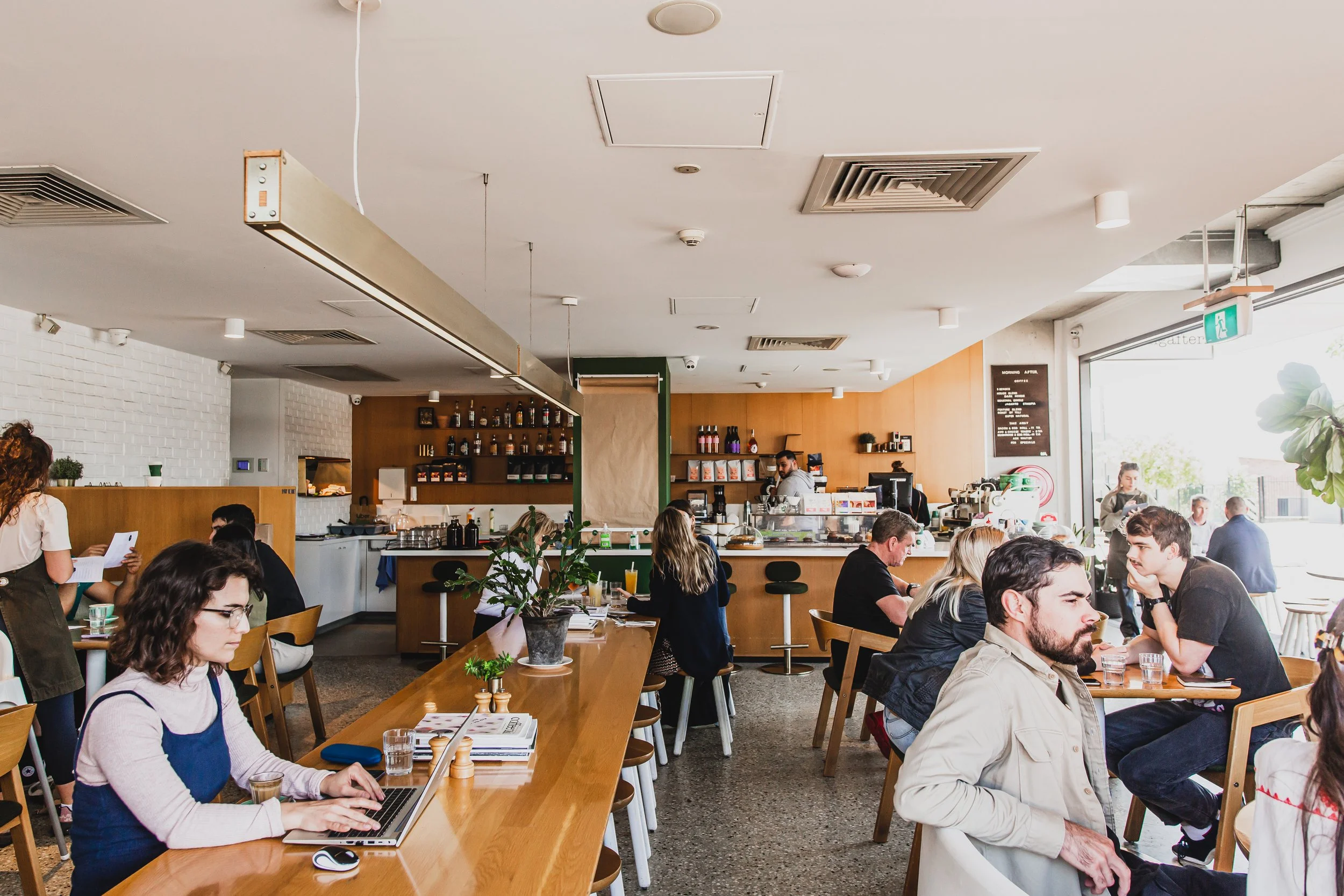 Customers inside Morning After